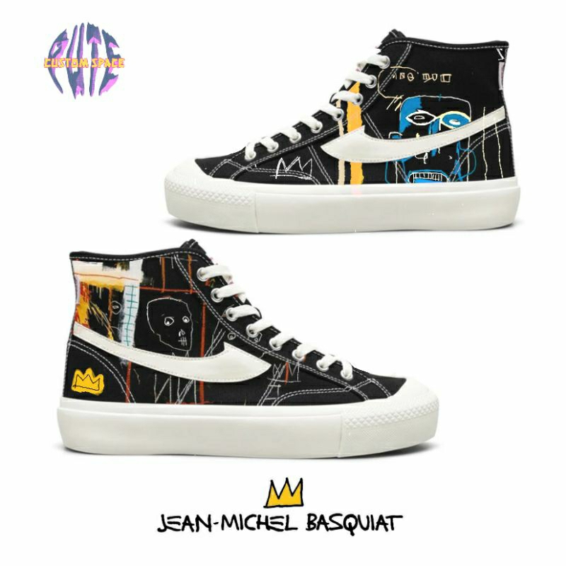 SEPATU COMPASS CUSTOM JEAN MICHEL BASQUIAT ARTWORKS R  | Original compass custom handpainted