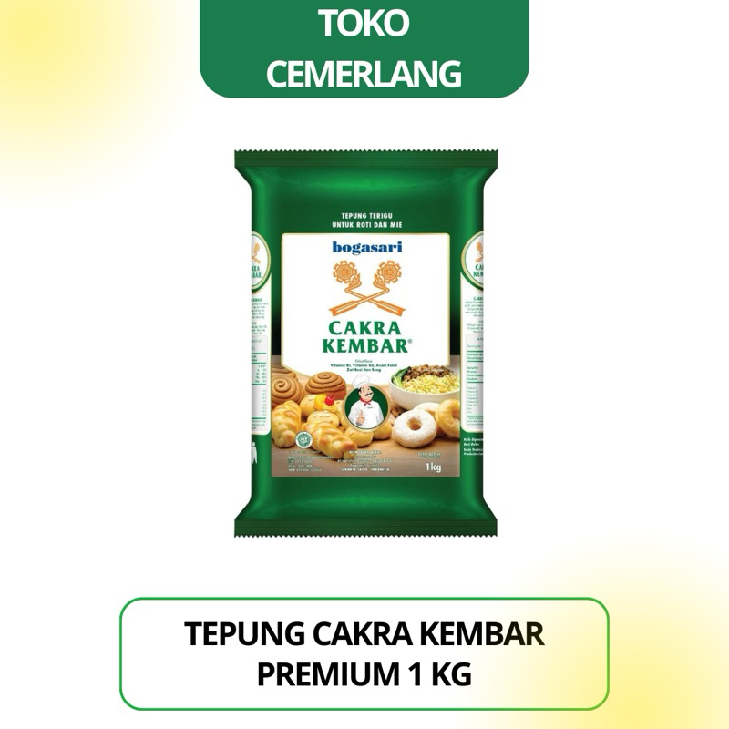 

Tepung Terigu Cakra Kembar Premium 1 kg