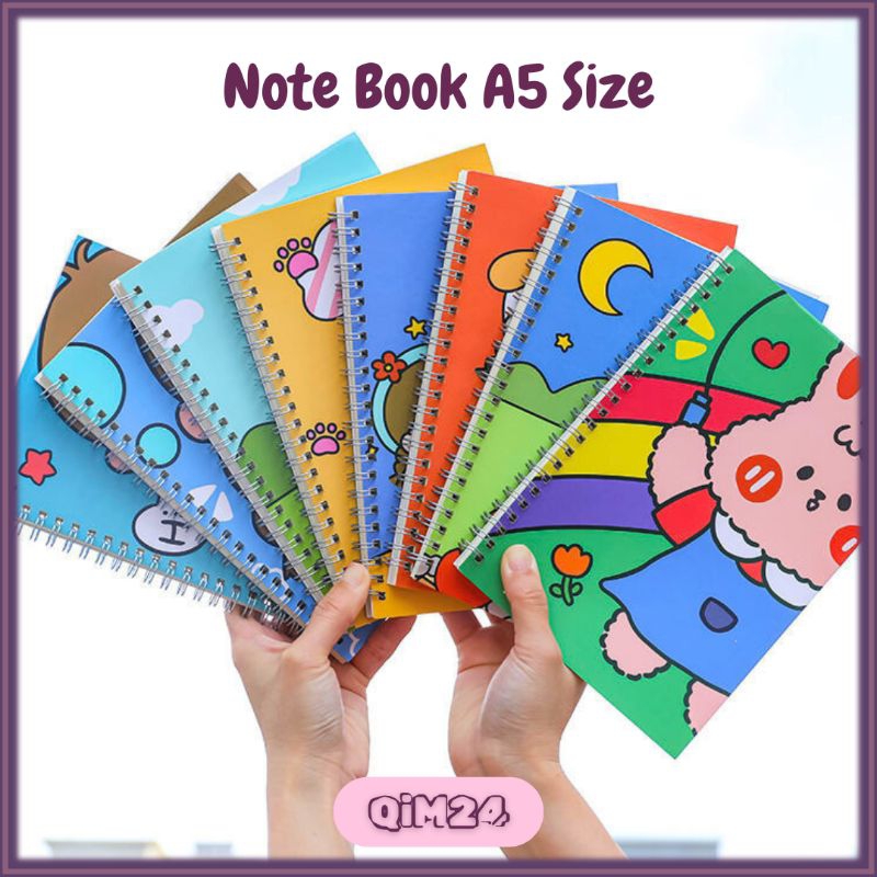 

Note Book A5 Size - Buku Catatan Ukuran Kertas A5 Aesthetic Banyak Motif - Buku Tulis - Buku Harian - QiM24