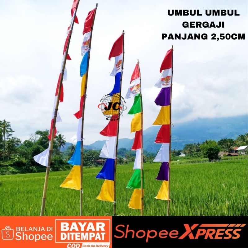 Bendera umbul umbul gregaji , umbul umbul warna, umbul umbul polos, UMbul umbul Garuda, Umbul umbul 