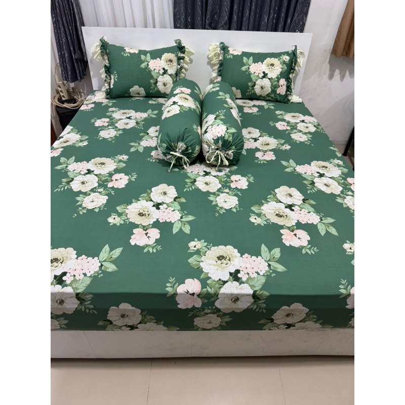 Sprei Bunga Hijau