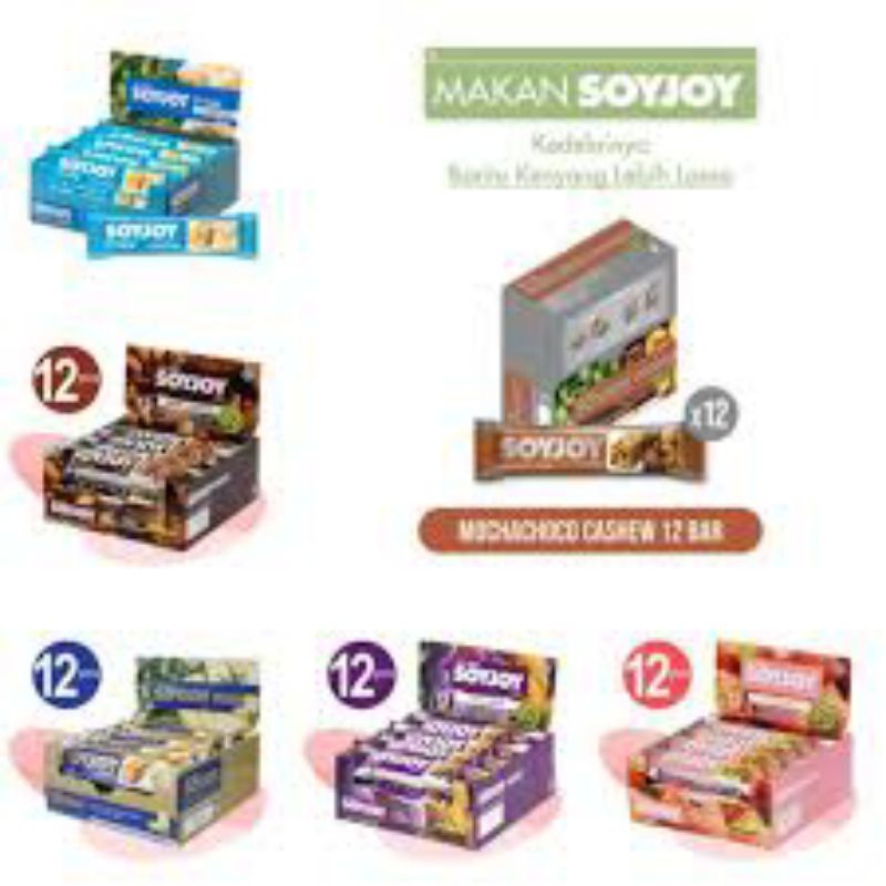 

Soyjoy Snack Bar 1 box isi 12 camilan diet