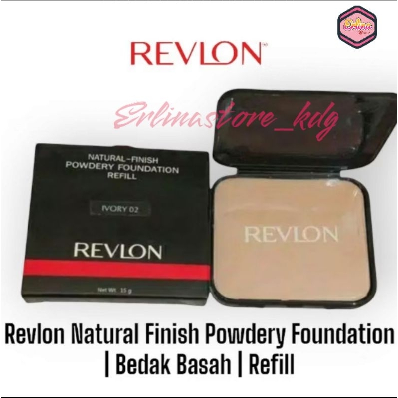 " ERLINA" Revlon Natural Powdery Foundation Reffil(produk Original)