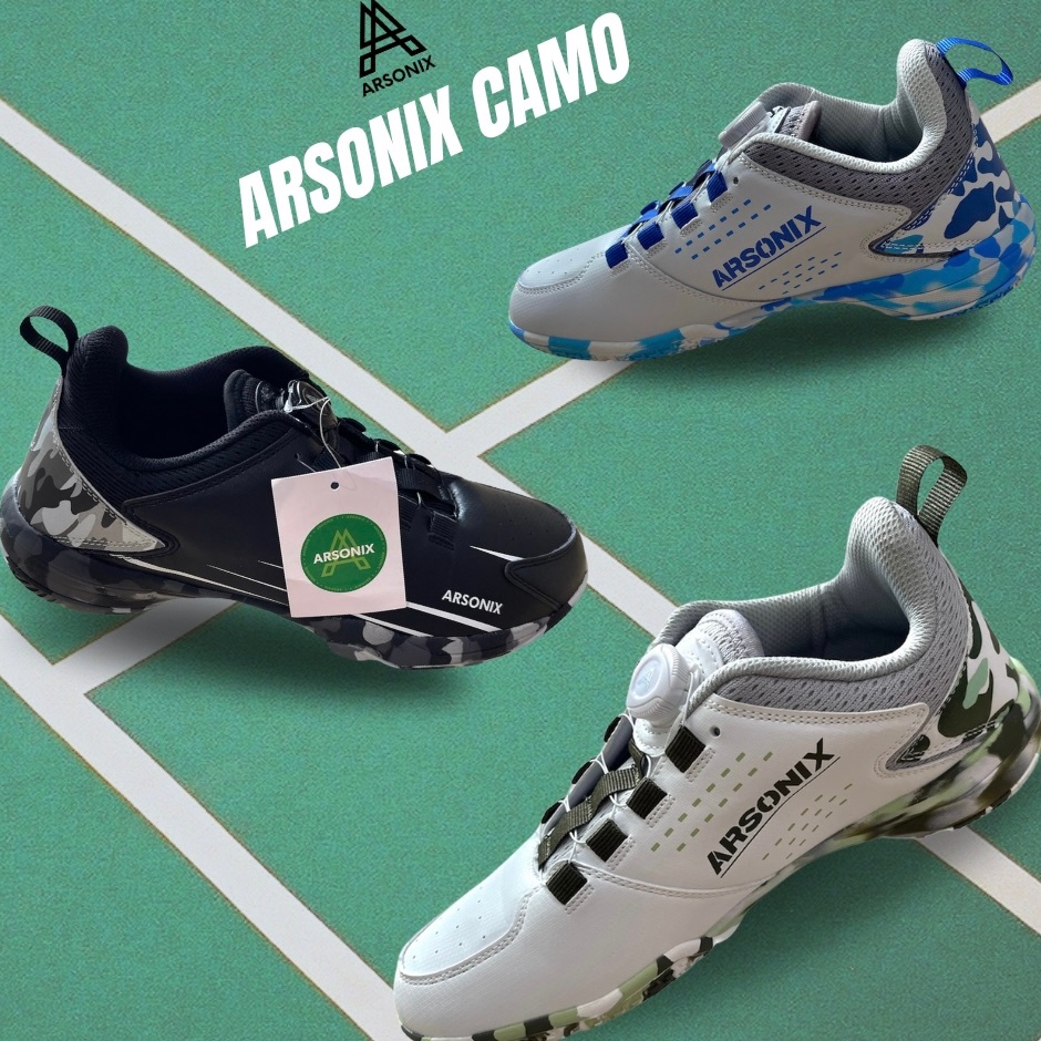 LANGSUNG KIRIM SEPATU BADMINTON ARSONIX CAMO ORIGINAL  FREE TALI SEPATU
