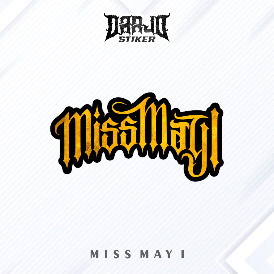 

Stiker Asthetic Band " MISS MAY I " Glossy Anti Air Tinggal Tempel | Stiker Helm, Hp, Laptop
