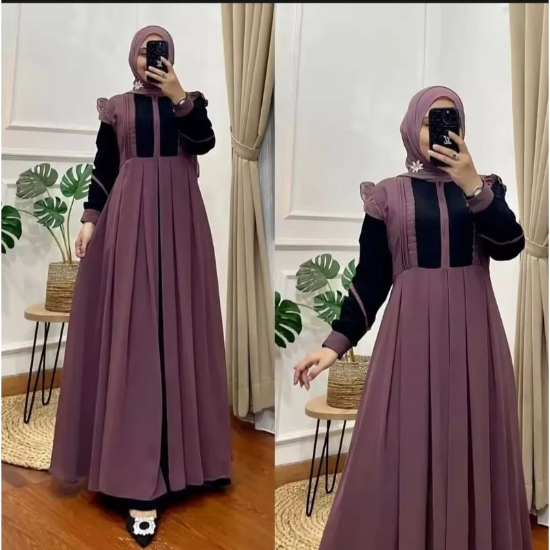 {NEW ARRIVALL}ZELINE MAXY DRESS TERBARU/GAMIS WANITA DEWASA JUMBO TERLARIS/GAMIS LEBARAN TERVIRAL/DR