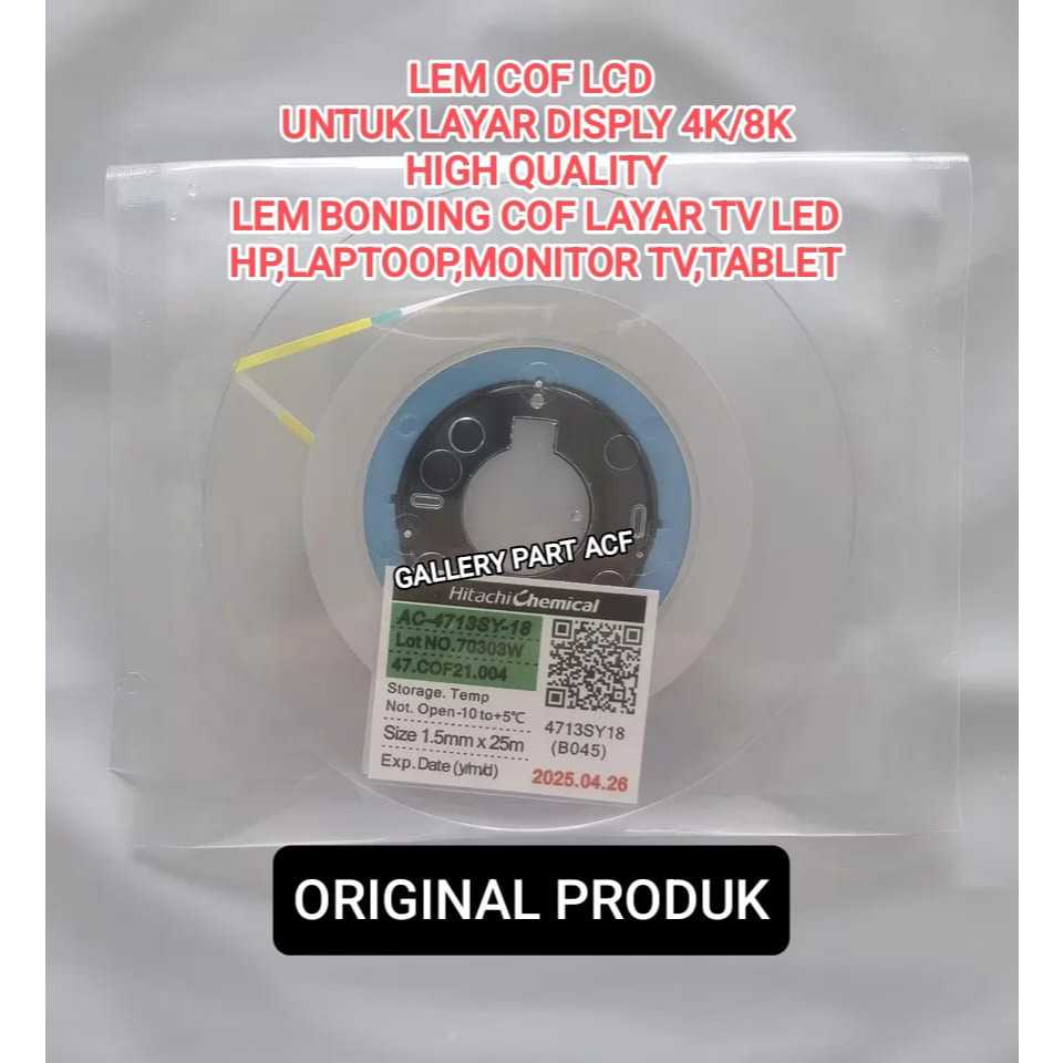 Acf AC 4713SY 18 Lem Acf bonding lem Perekat lcd dan Cof Lem cof LCD HP