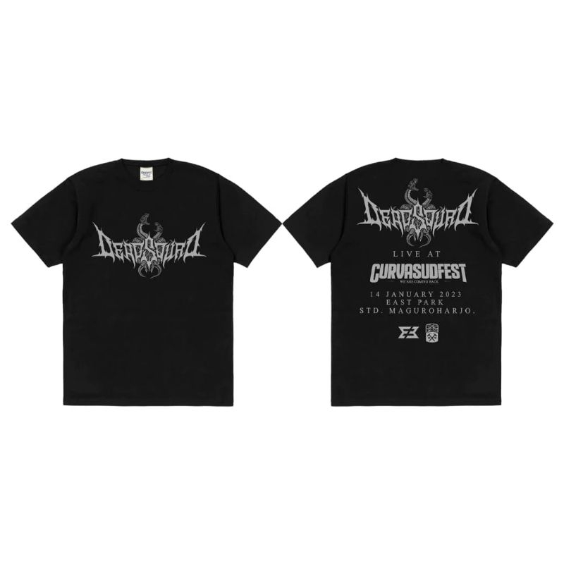 DeadSquad T-Shirt Hitam or Deadly Live At Curvasudfest