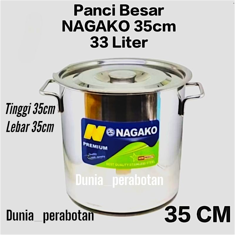 panci stockpot nagako 35cm | pancii rebus besar | panci stainless steel