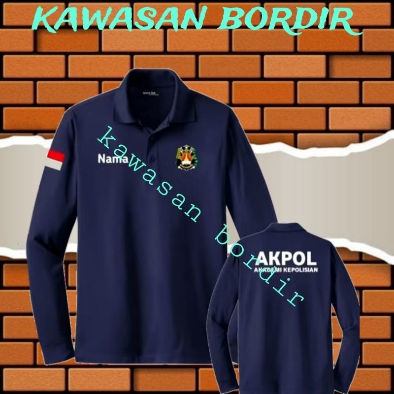 Terbaru polo shirt kaos Akpol seragam Akpol baju Akpol full bordir..