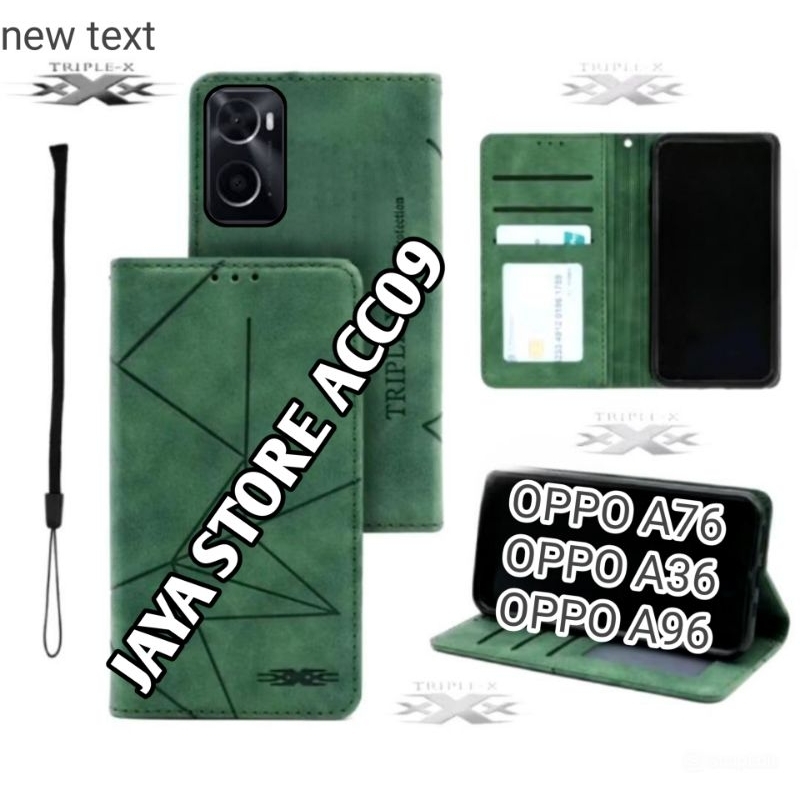 CASE OPPO A36/OPPO A76/OPPO A96 FLIP COVER SARUNG CASE DOMPET