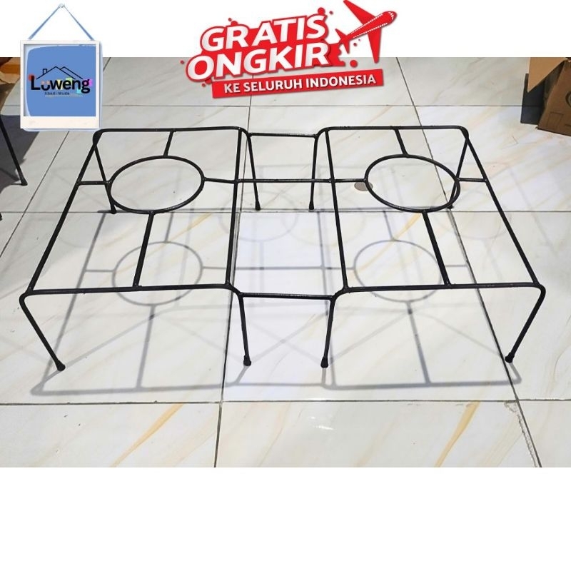 TATAKAN / DUDUKAN KOMPOR GAS 2 TUNGKU , Tatakan Oven, Dudukan Oven Kompor, packing paling AMAN. besi