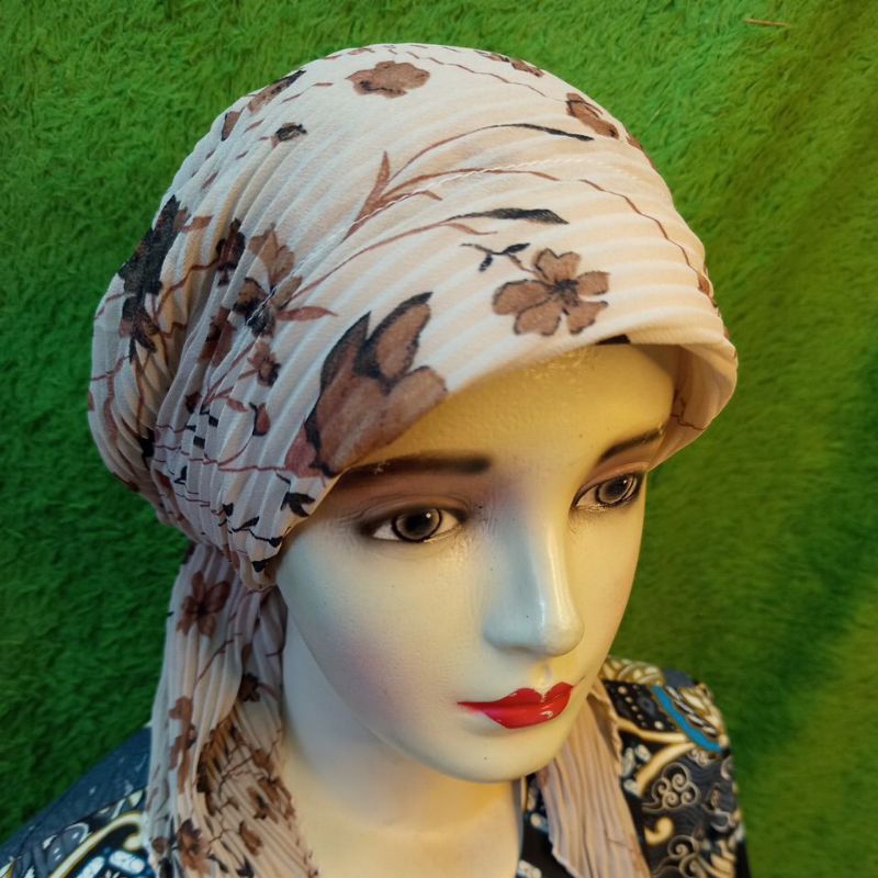 Ciput Plisket Nini Inner Iket Hijab /Penutup Rambut Wanita/Nenek Eyang Putri