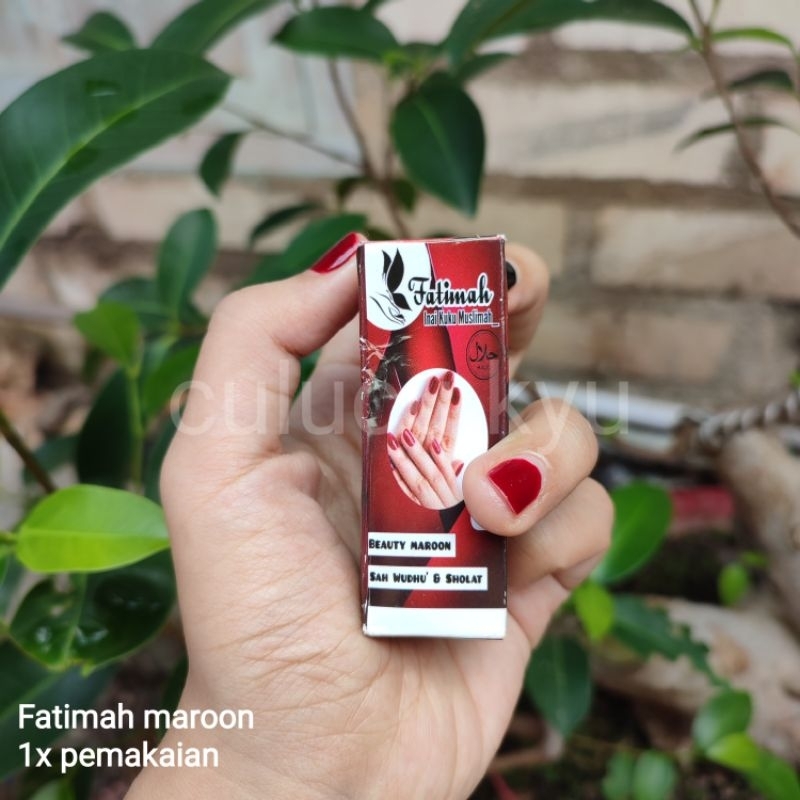 Henna FATIMAH Inai Kuku Henna Halal Untuk Sholat Pewarna Pacar Kuku Maroon Hitam Coklat