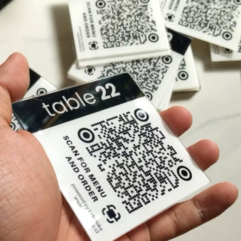 Barcode table spbu bensin restaurant