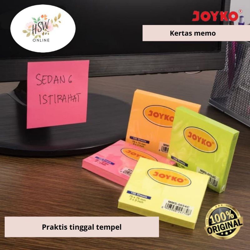 

Memo Stick Kertas Catatan Note Sticky Notes Memo Tempel Joyko Murah