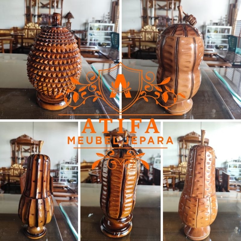 Toples Kayu Jati/Toples Buah Kayu Jati/ Toples Permen/ Toples Hias