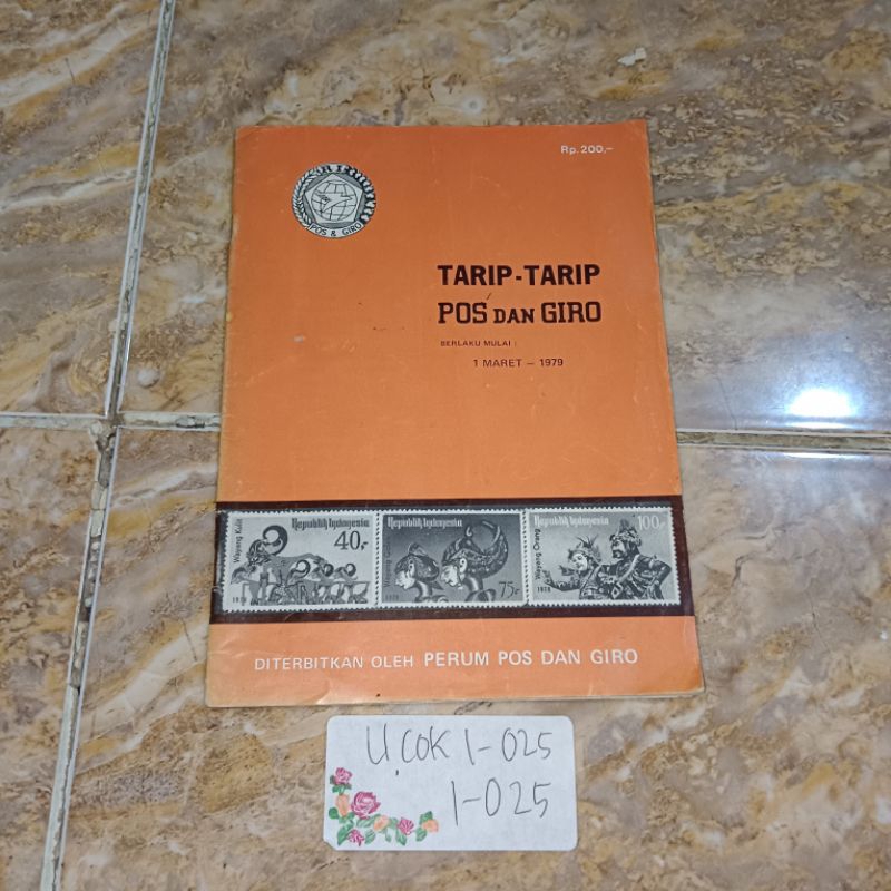 

Buku Tarip tarif Pos dan Giro