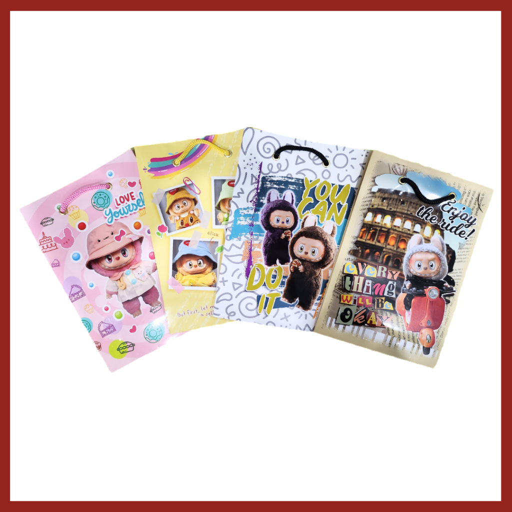 

Tas Kantong Kertas besar Labubu Gift Goodie Paper bag - Limited edition Paperbag 33 x 26 x 13.5 cm