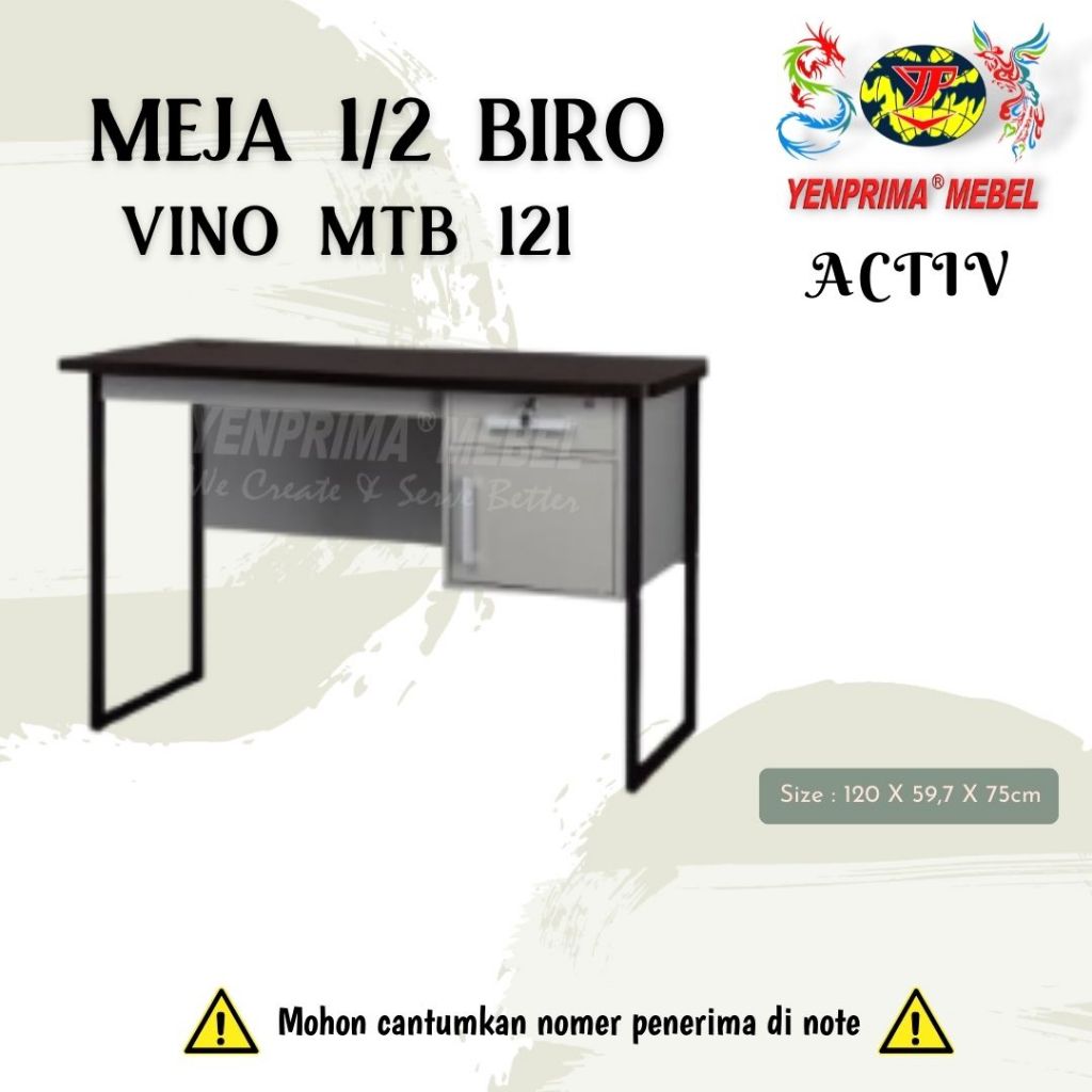 [YENPRIMA] ACTIV VINO MTB 121/MEJA KANTOR/MEJA KERJA/MEJA TULIS
