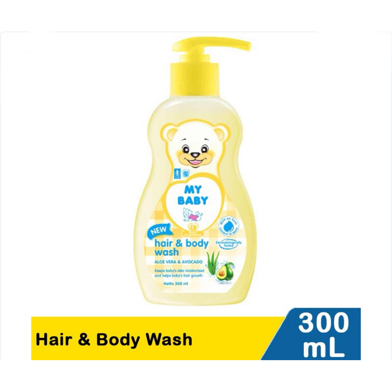 My baby hair&body wash Pump 300 ml Refill 375ml Botol 150ml /sabun mandi bayi/sabun mandi/sampo bayi