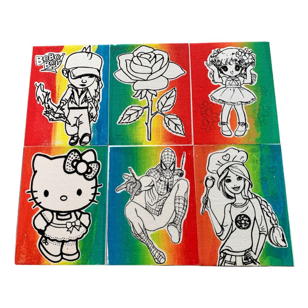 

MS - (1pcs) [Tanpa Lis] [Rainbow] Sterofoam Lukis uk 30x40 / Sterofoam Mewarnai / Gabus Lukis Pasar Malam