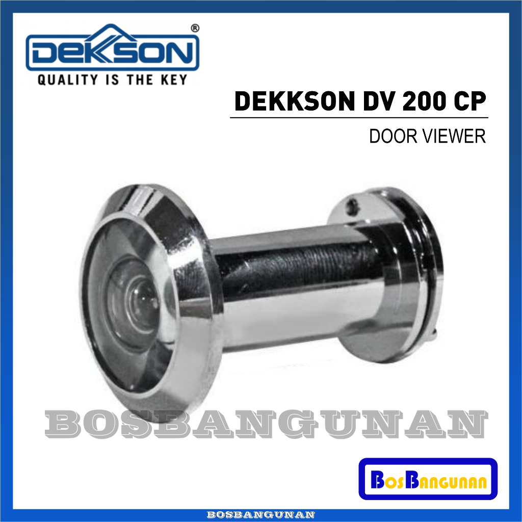Door Viewer DEKKSON DV 200 CP Stainless Steel  304 / Lubang Intip Pintu / Pengintip Pintu