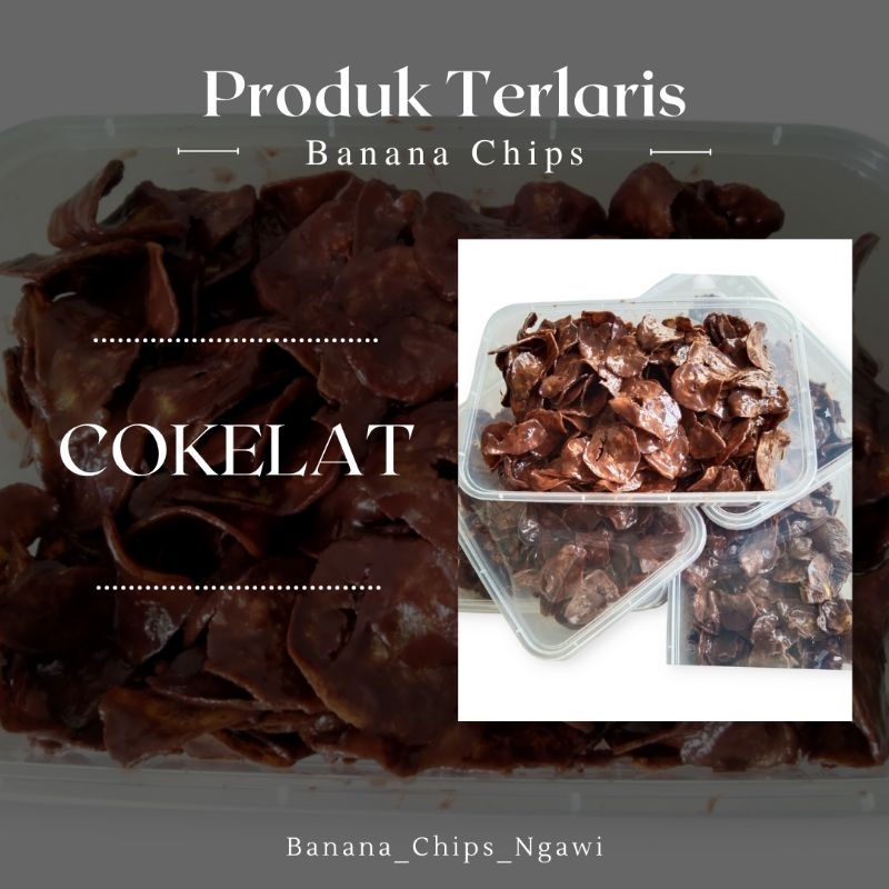 

BANANA CHIPS / KERIPIK PISANG RASA COKELAT 130GRAM