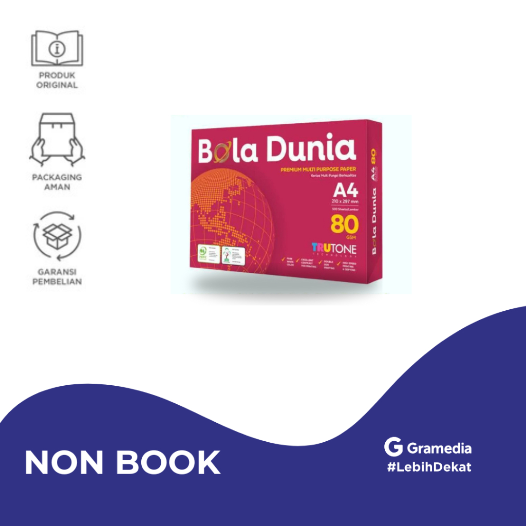 

Bola Dunia Kertas FC 80GR A4 210X297 - Gramedia Jember