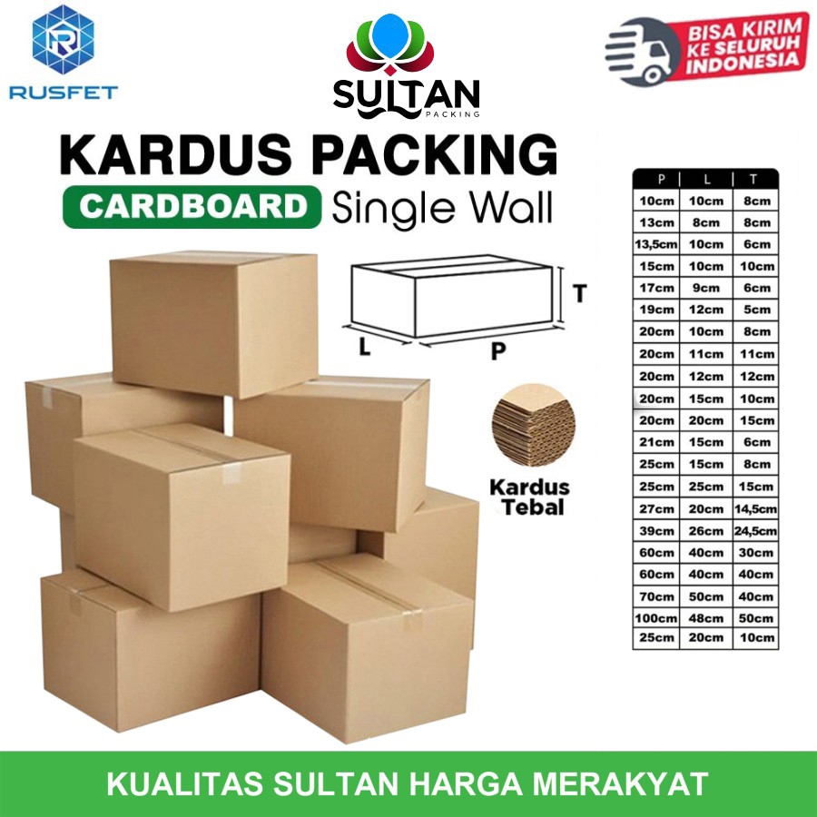 

Kardus packing box packing kotak polos cokelat satuan DUS