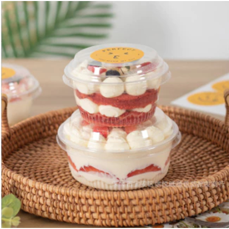 POPIBake 10pcs MIKA BULAT GARIS BESAR KECIL 250ML 335ML korean dessert box cup kotak mika kue puding