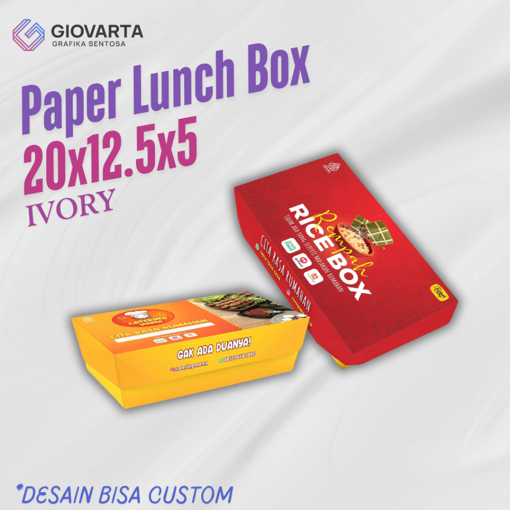 

Paper Lunch Box L Bahan Ivory Food Grade / Lunch Box Ivory / Lunch Box Kertas / Lunch Box Paper / Paper box Makanan