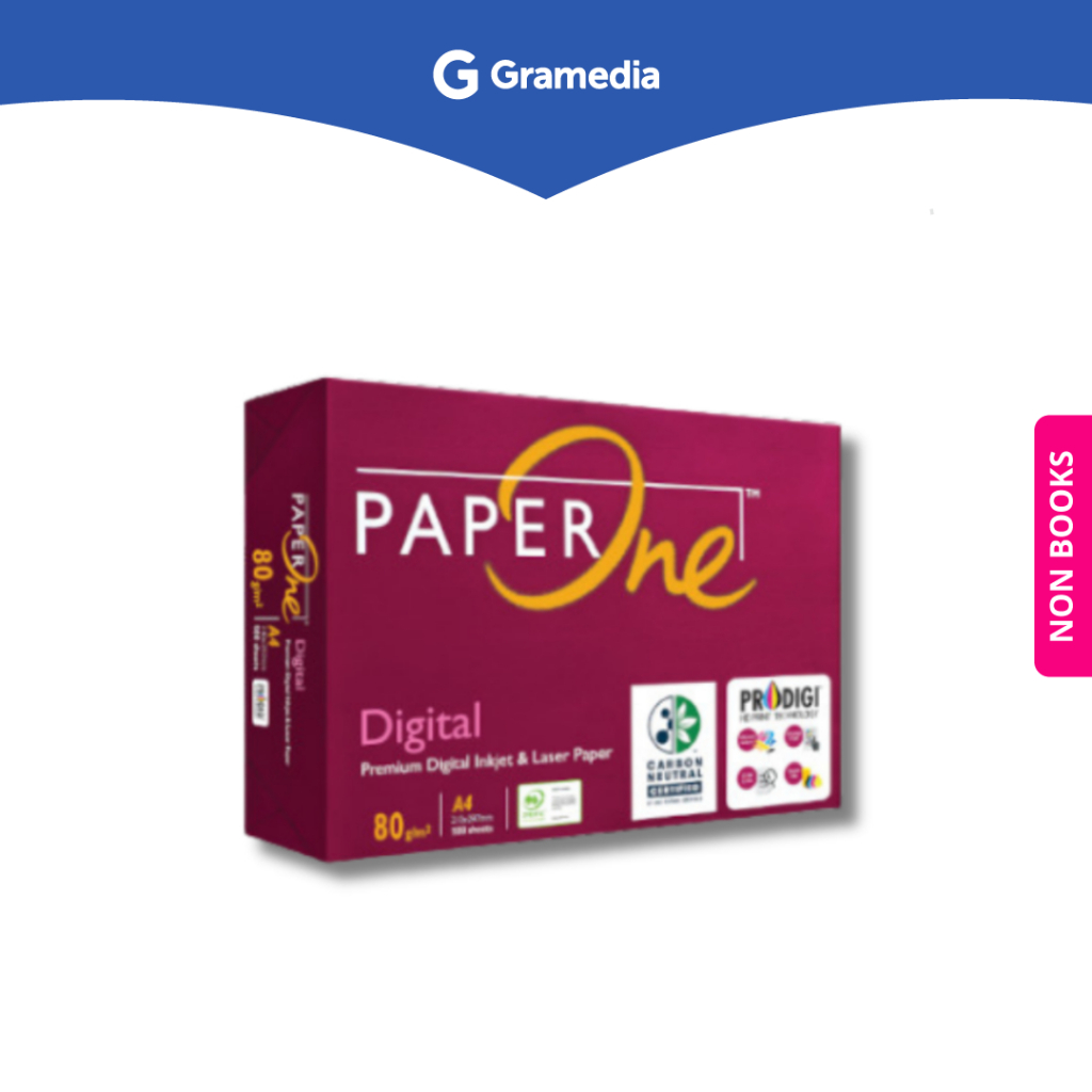 

Gramedia Surabaya - *Hot Item* PAPER ONE DIGITAL A4 80 GRAM CARBON NEUTRAL
