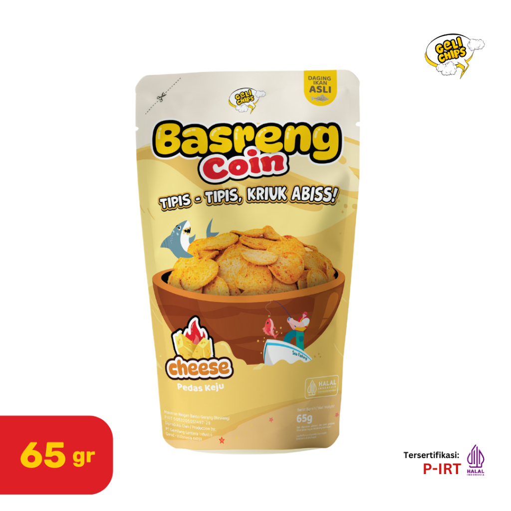 

Geli Chips - Basreng Rasa Keju Tipis Renyah Kriuk 65gr