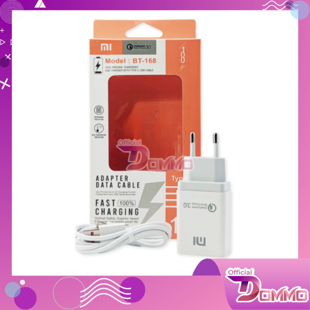 DOMMO - D5168 CHARGER TYPE-C XIAOMI BT1-168 FAST CHARGING
