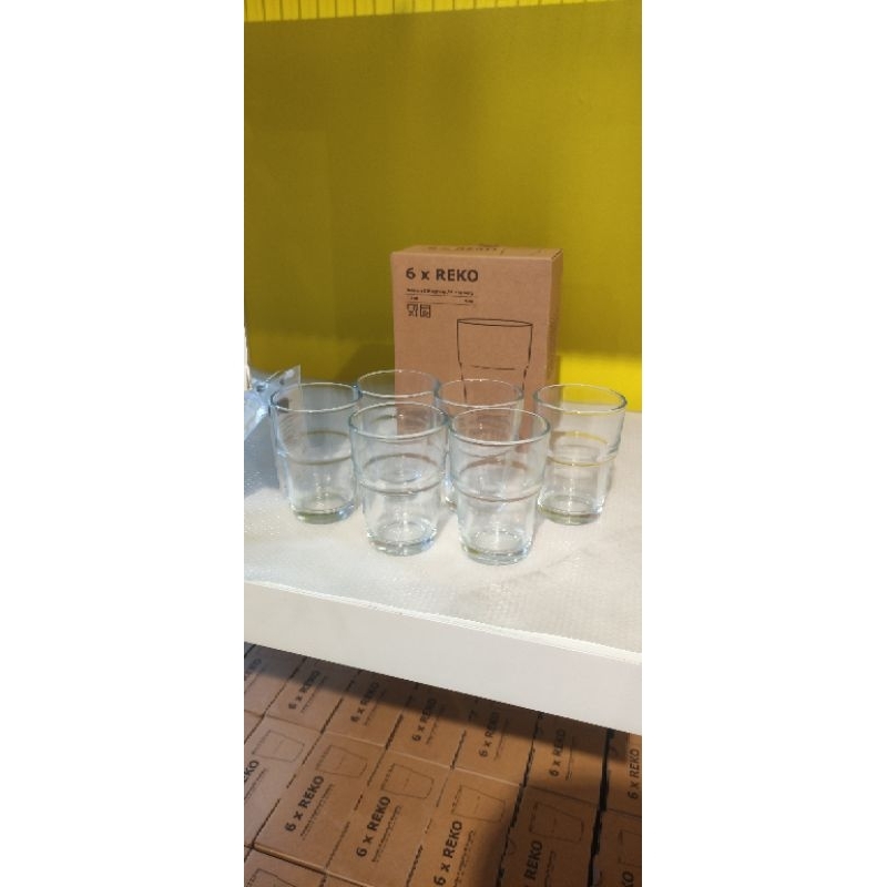 Gelas kaca bening Reko Ikea Set isi 6pcs 17cl