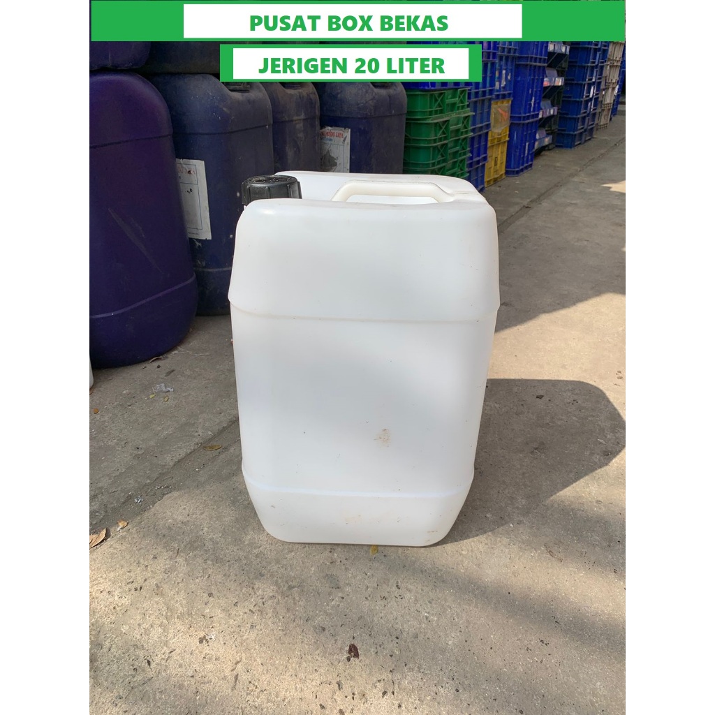 Derigen PLastik Putih 20kg/Jerigen Plastik Putih Liter/Jerigen Minyak
