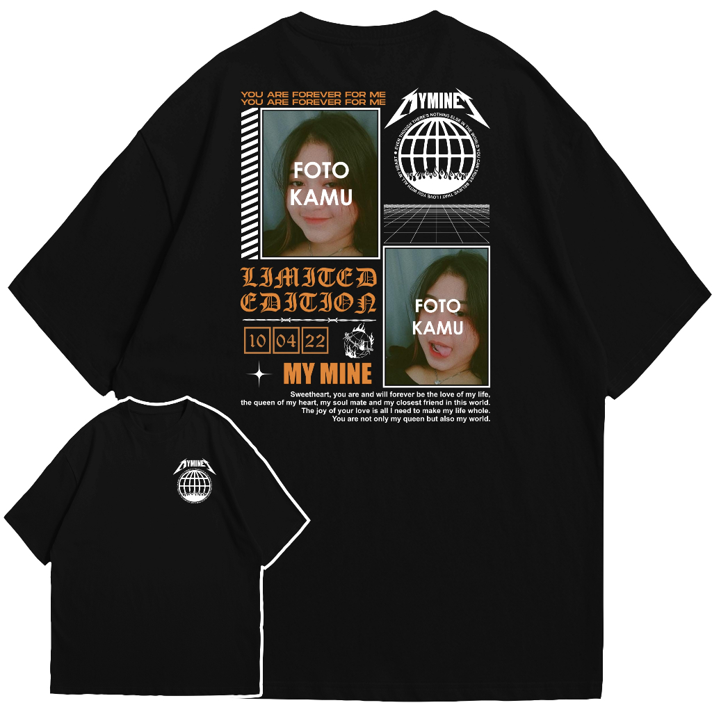 Tshirt Kaos Custom Foto Bucin Streetwear Design 001 Kaos Sablon Custom Pria Wanita Baju Couple Pasan