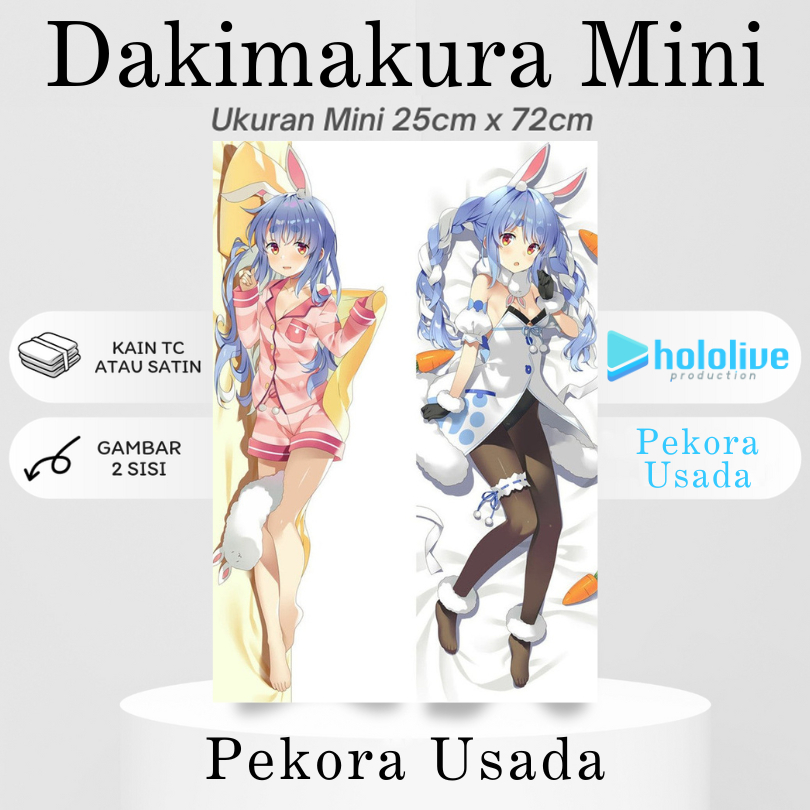 DAKIMAKURA MINI PEKORA USADA HOLOLIVE Bantal Anime Waifu Mini PEKORA Hololive