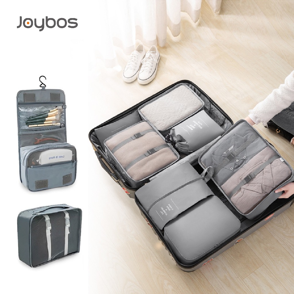 Joybos Tas Travel Bag Set 8 in 1 Organizer  Koper Storage Tas Penyimpanan Set Travelling Kantong Pac