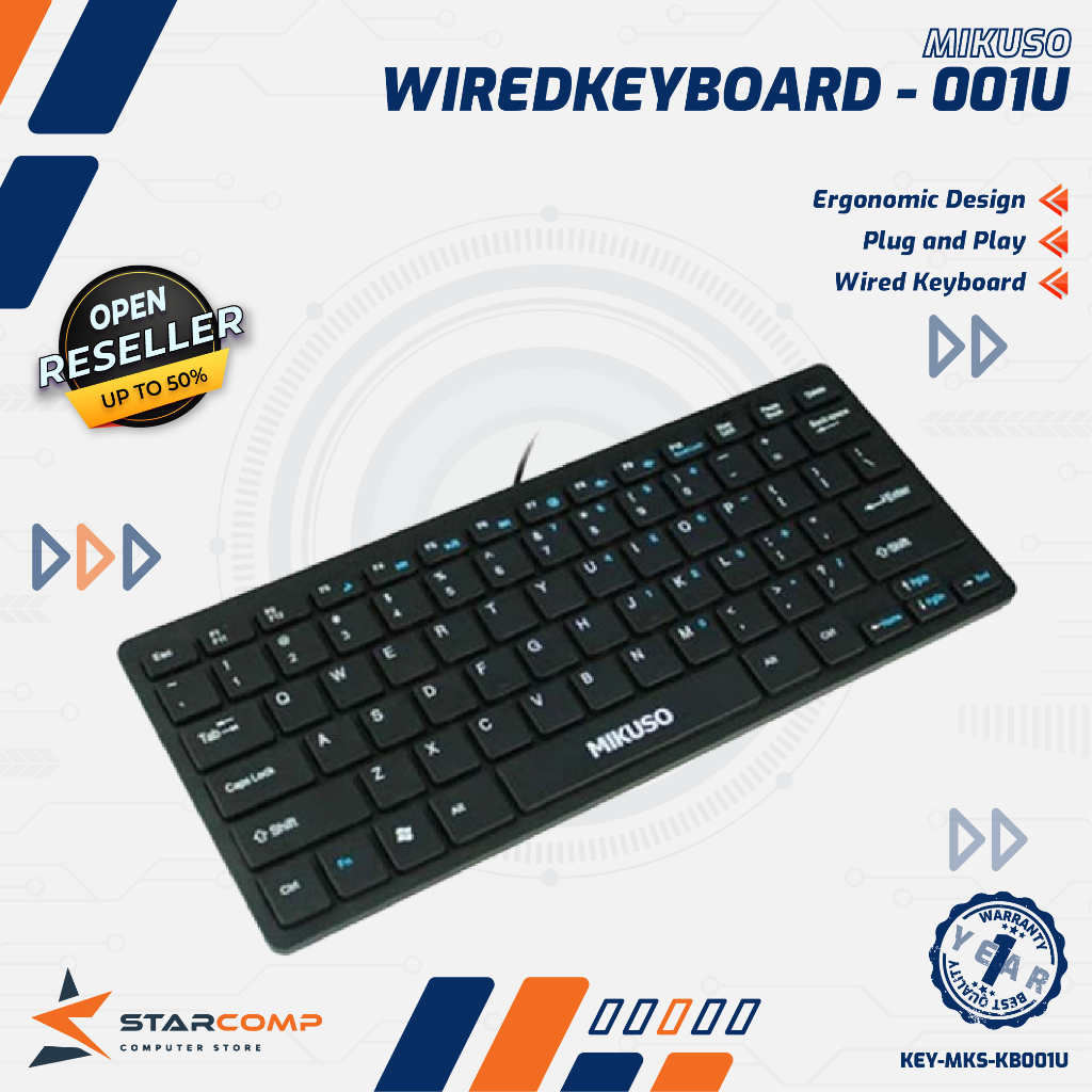 Mikuso KB-001U - Keyboard Portable Business Keyboard KB 001U