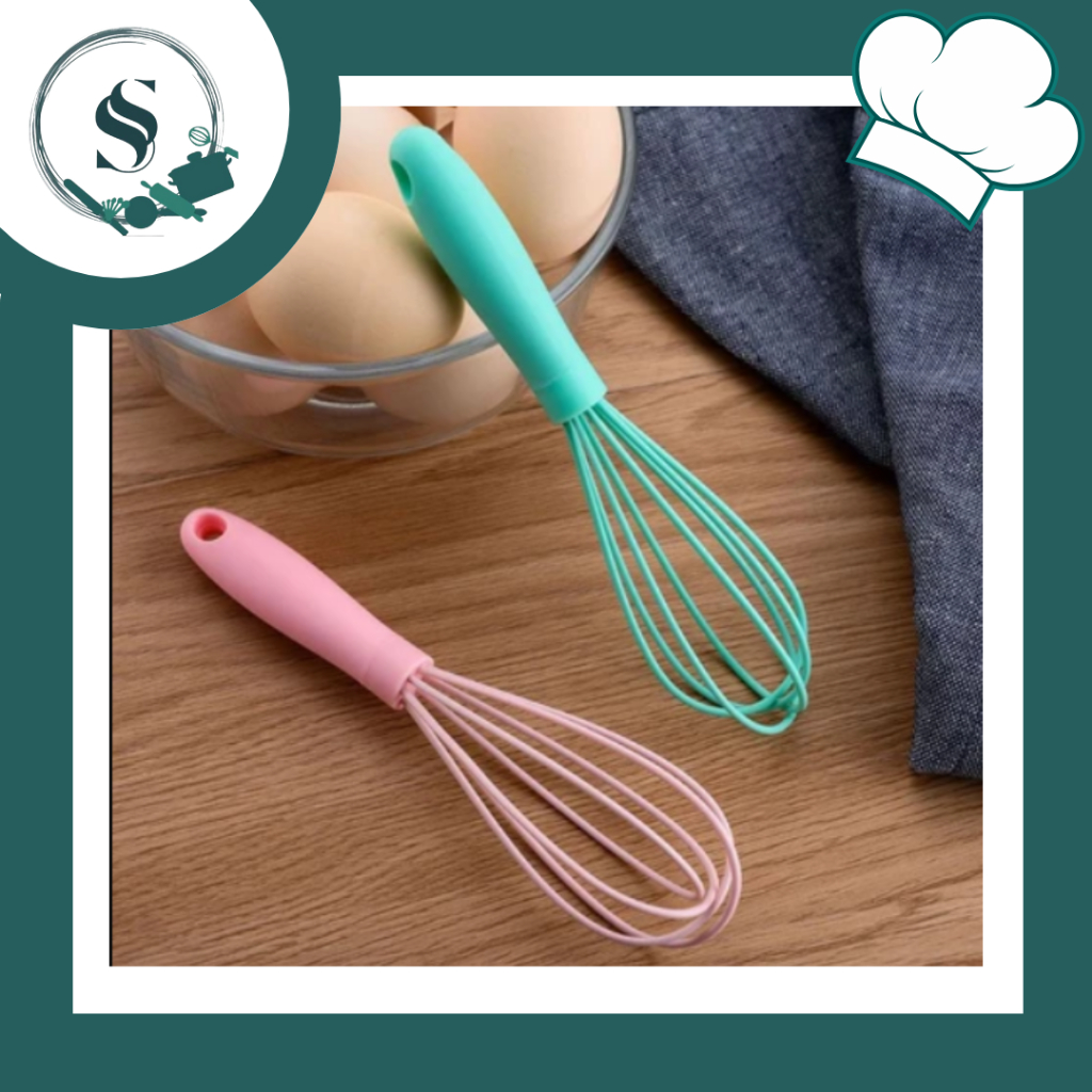 (SM) WHISK SILICONE GAGANG PLASTIK | Alat Pengocok Telur Adonan