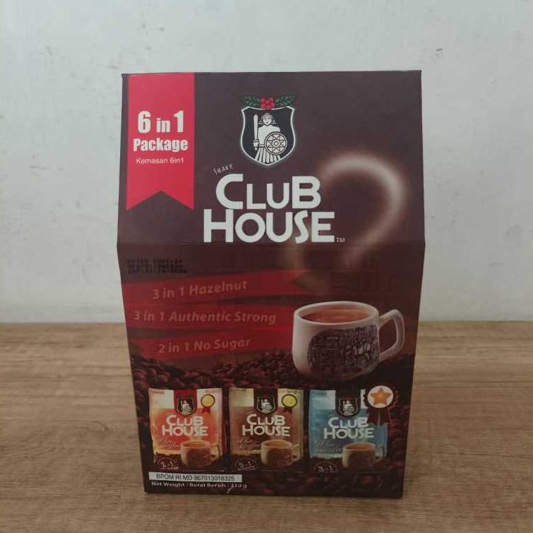 

Shake Club House White Coffee 6 in 1 Box Coklat Putih 3 Varian - Produk Malaysia