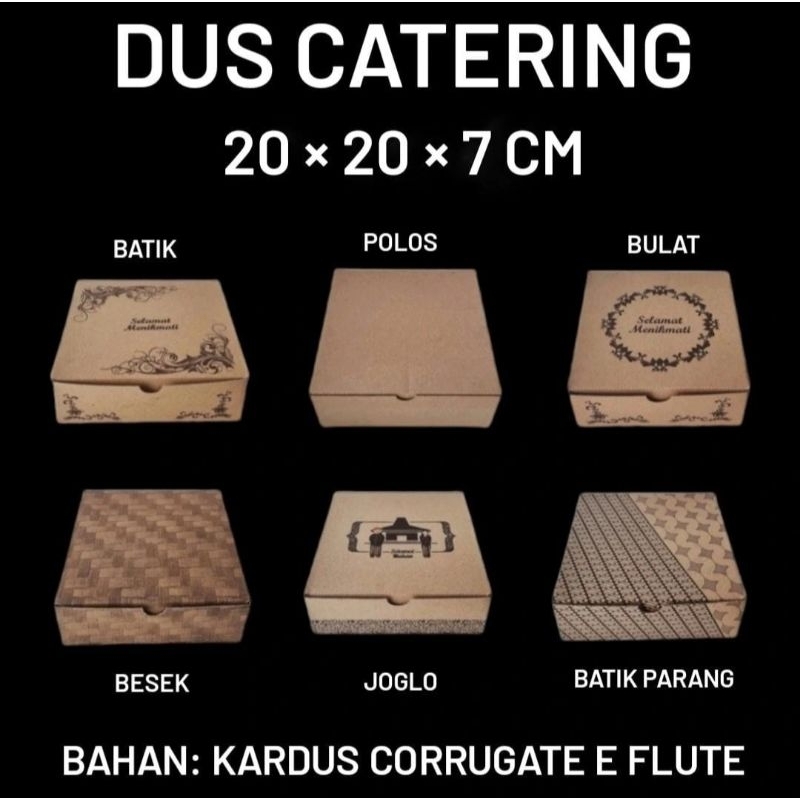 

(MIN ORDER 25 PCS) DUS CATERING 20x20x7 / KOTAK NASI / BOX NASI