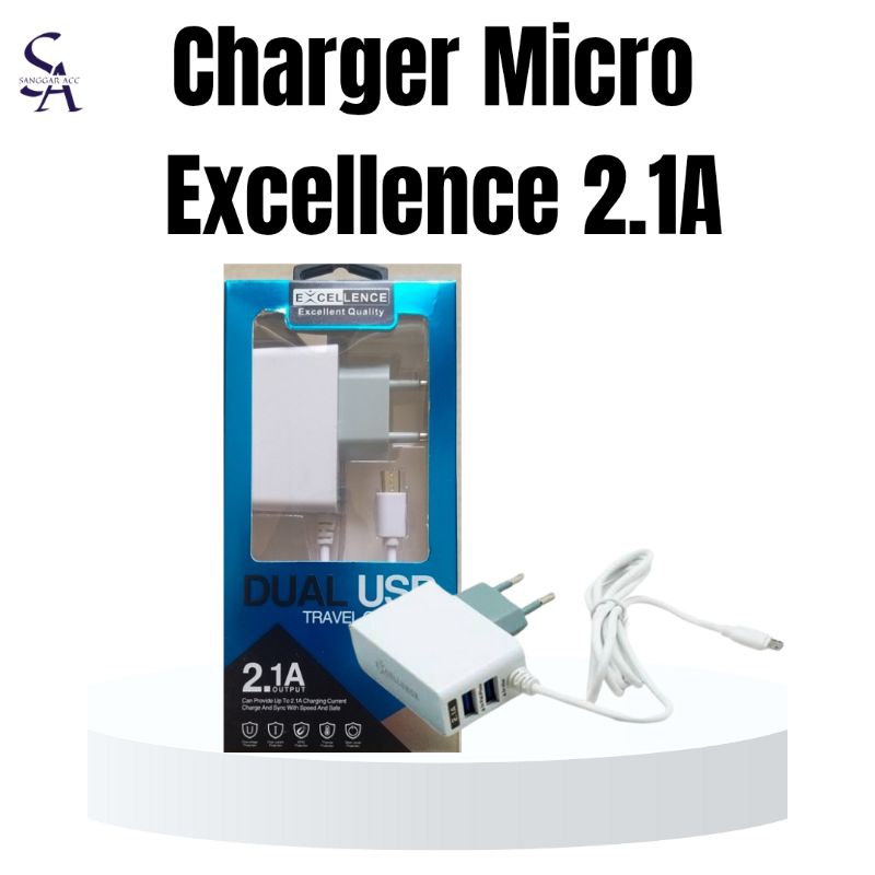 Charger Micro Excellence 2.1A Fast Charging untuk Handphone