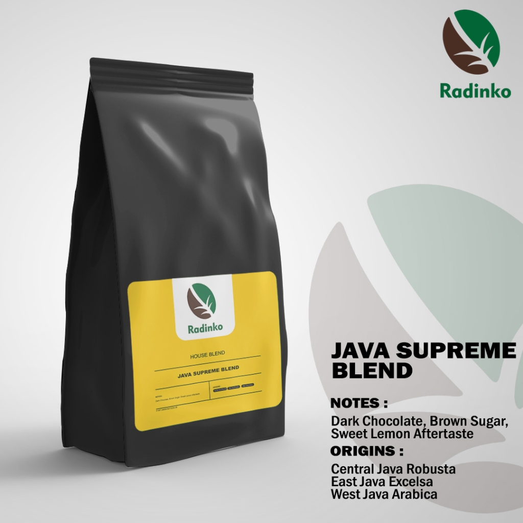 

Kopi Java Supreme Blend (West Java arabica, east java excelsa, central java robusta)