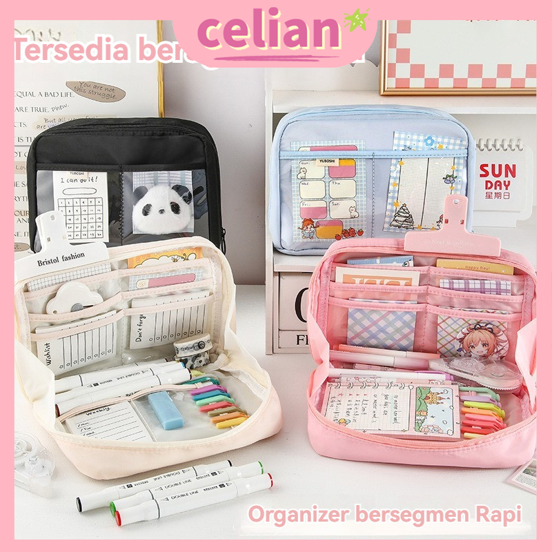 

【Ready】Tempat pensil berkapasitas besar / kotak alat tulis anak yang indah / tas penyimpanan kosmetik anak perempuan