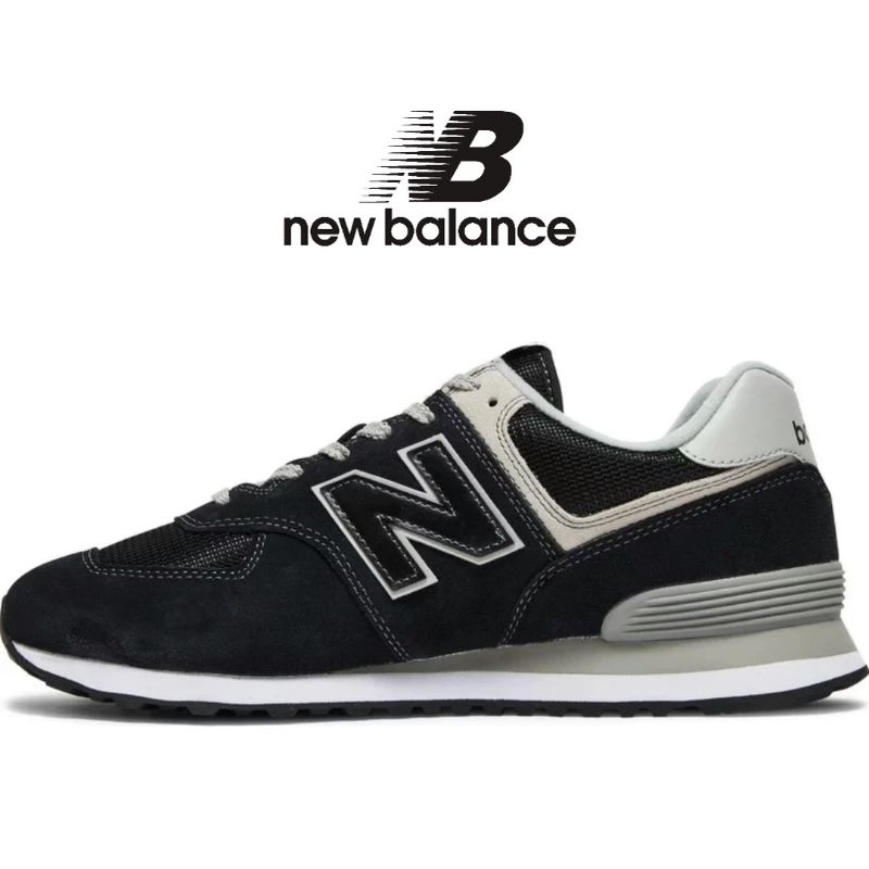 Sepatu NB 574 Black Grey Original