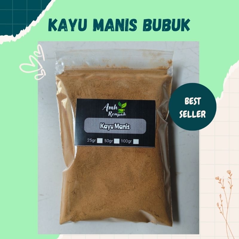 

Kayu Manis Bubuk Murni Cinnamon Powder Kemasan 100gram