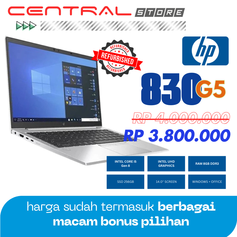 NOTEBOOK HP 830 G5 I5 GEN8 8GB 256SSD REFURBISHED